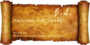 Janicsek László névjegykártya